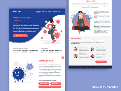 EDU-VID (Covid Website UI) covid covid website design illustration ui ui design uiux website website design