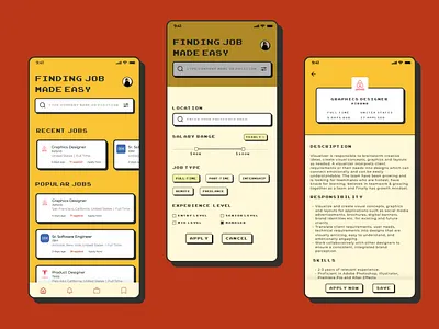 Job Portal App Design design graphic design ui ux