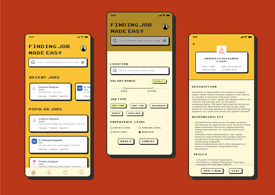 Job Portal App Design design graphic design ui ux