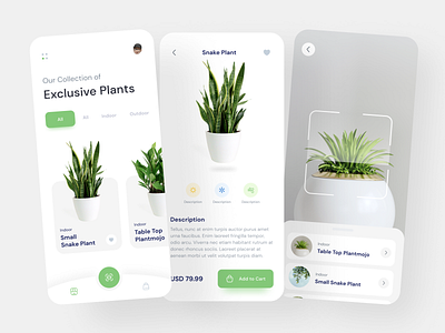 Plant Shop - Plant Store Ecommerce App clean figma green marketplace minimal mobile plant shop store uidesign ux design