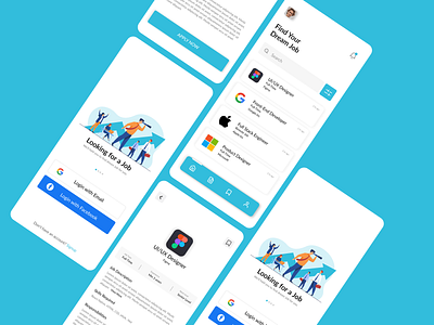 Job Finder App animation app design applications apps branding design graphic design login logo signin ui ui design uiux ux web