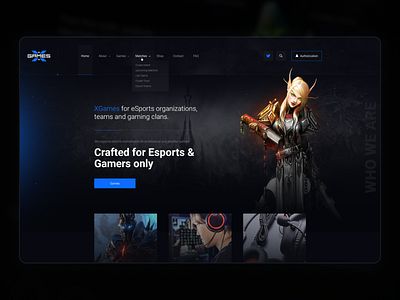 X-Games / FAQ & About Page about characters csgo dark ui dashboad description dota2 e sports esport faq game gaming info information interface landing ui ux web design website