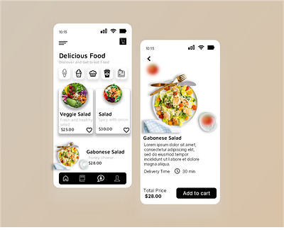 Delivery food App app branding design typography ui ux