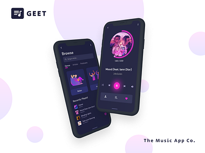 Dark Music App dark app dark mode dark ui music app music app ui