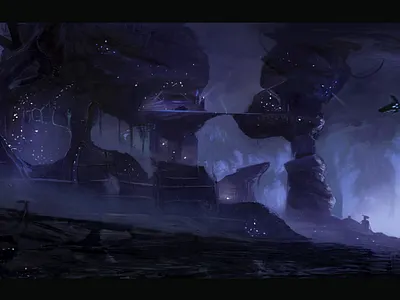 Aethbaal Station art atmosphere conceptart digital painting environment photoshop scifi
