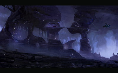 Aethbaal Station art atmosphere conceptart digital painting environment photoshop scifi