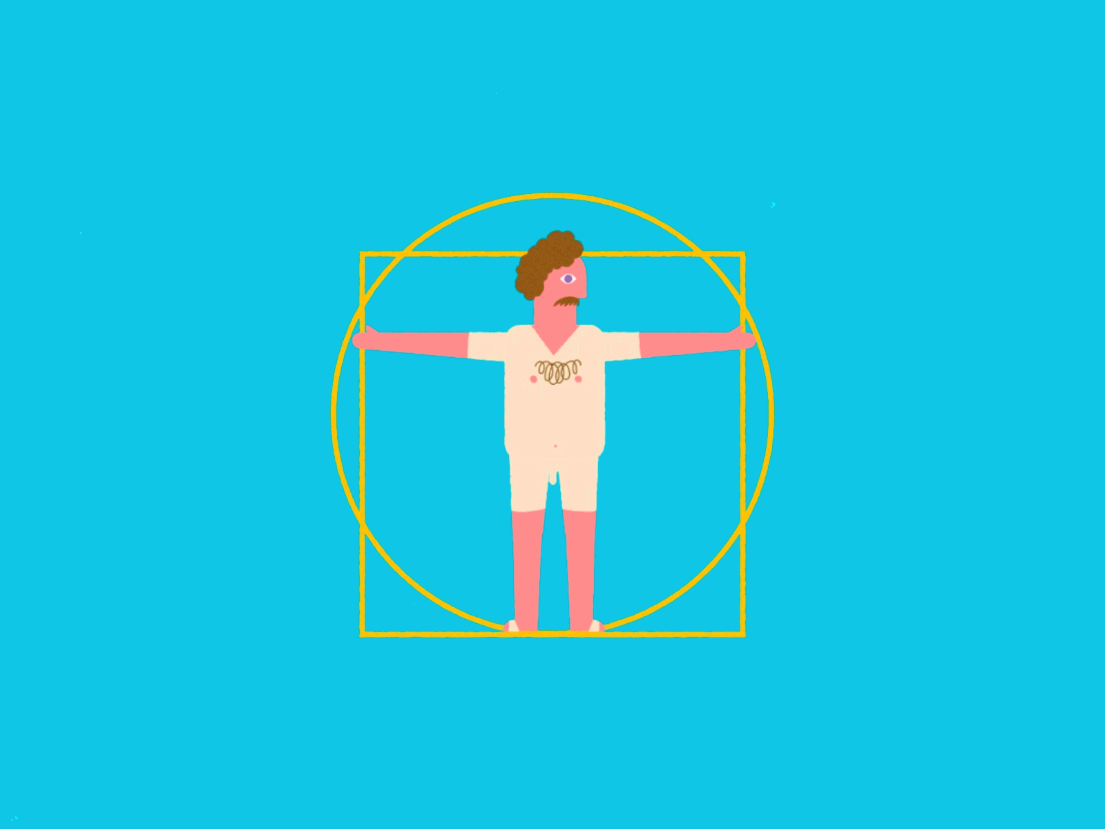 Perfect Tan Lines animation gif illustration motion graphics naked nsfw perfect tan tan lines vitruvian man