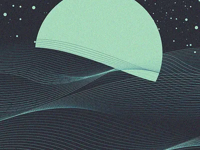 moon art design illustration vector