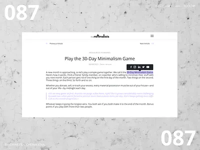 Daily UI 087 - Tooltip blog blog link daily ui daily ui 087 daily ui 100 daily ui challenge minimal minimalist share tooltip ui vector