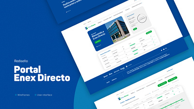 Rediseño Portal Enex Directo ui user interface website