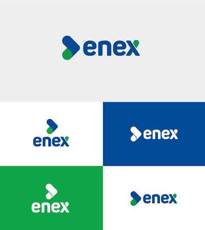 Logo Enex brand identity branding logo