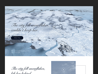 City in Snow x C4d 3d c4d city interface mountain snow ui uiux ux web website design