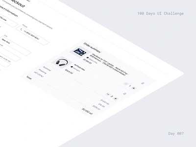 Day 007 — Checkout | 100 days UI challenge 123done cart checkout checkout form dailychallenge dailyui design design kit design system ecommerce figma interface item shop ui ui kit universal ui kit (web)
