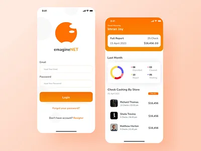 Emangine.net | Finance App Design android app app design app ui branding dashboard design design graphic design illustration ios app logo minimal mobile app mobile design mobile ui modern modern logo product design ui uiux ux