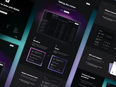 Noble AIO Landing Page branding design illustration logo minimal typography ui ux vector web