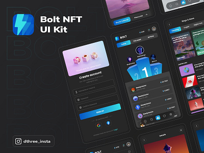 Bolt NFT UI Kit app crypto design dthree free nft ui uikit