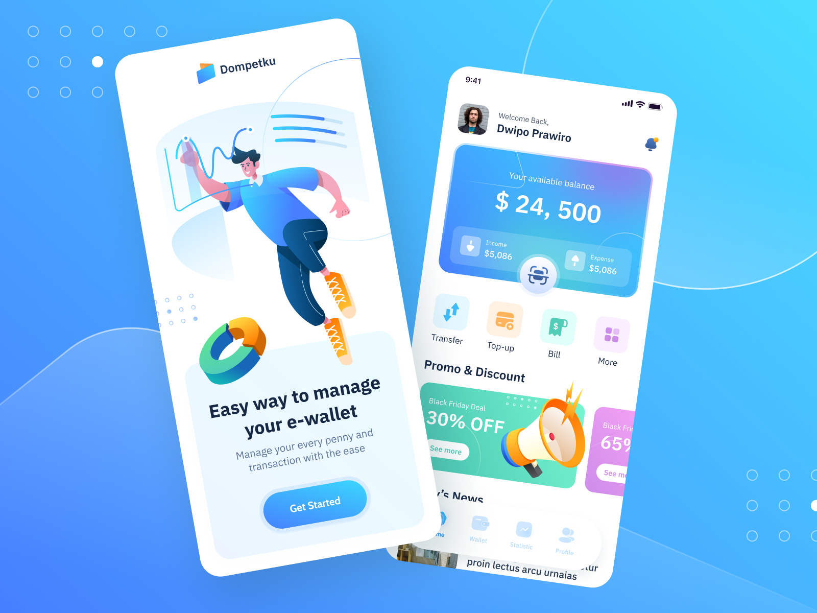 Example of Mobile App Design (5 Screens)