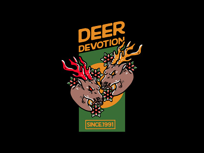 Deer Devotions animals badge deer designs devotion hand drawn logo mascots print