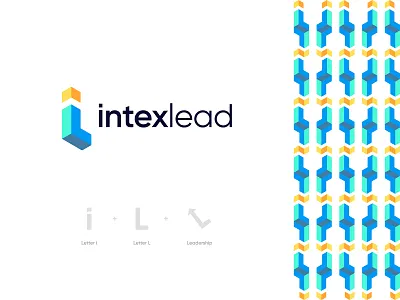 Intexlead Logo Design: Letter i + Letter L + Leadership arrow b2b branding business logo coaching consultancy firm consultancy logo consultation growth isometric logo lead lead generation leader leader logo leadership leadership consult leadership logo letter i logo logo design