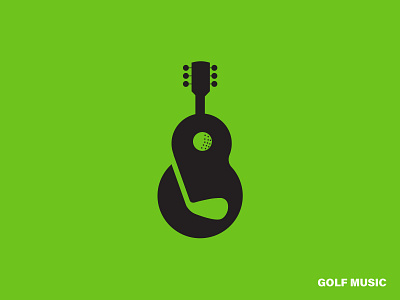 Golf Music Logo Design Concept branding branding identity conceptual logo creative logo golf graphic design guter illustration logo logo concept logo symbol logodesigner logomaker logotype logovector minimal logo music negative space negative space logo sports logo