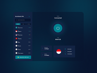 Surfshark Desktop App Redesign design desktop apps surfshark ui uiux