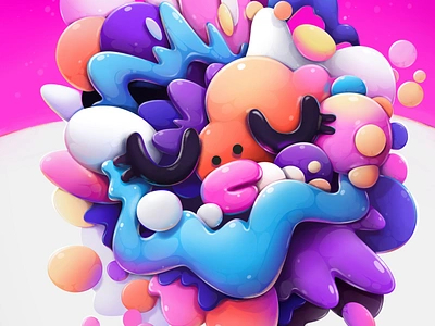 Molecule#2 abstract character design illustration molecule zutto