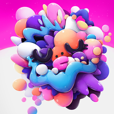 Molecule#2 abstract character design illustration molecule zutto