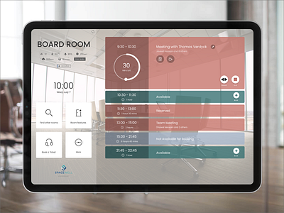 Meeting Room Display adobe xd ipad design kiosk design ui design ux design