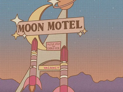 Higher Places. aesthetic desert design digital art dream wave environmental experimental illustration mid century mod retro retro wave vintage art wall art