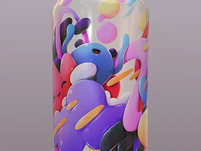Procreate Can Promo 3d abstract cartoon character concept design illustration logo procreate vector zutto