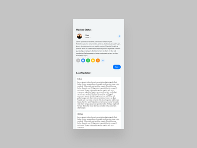 Status Updater dailyui design interaction design ui ux web