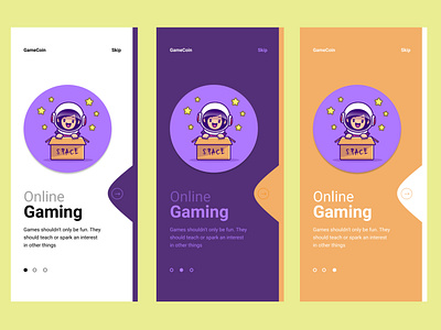 Online Gaming app design figma ui ux