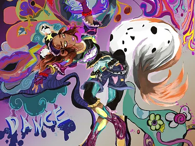 Sasha Character Design colorfull digital painting grafiti urban