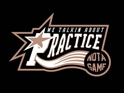 We Talkin' About Practice logo typography vector