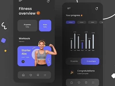 Fitness Mobile App design icon illustration illustrator ui ux web website