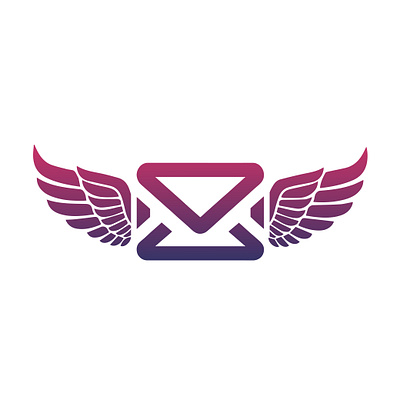 Flying message mail icon logo 3d branding design flat flying message mail icon logo graphic design illustration lettering logo logo design logodesign logos