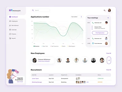 HR management dashboard application cv dashboard graphic design hiring hr hr management hr software recruiting ui web