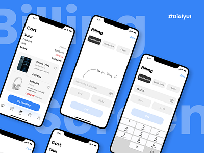 Billing Screen #DailyUI apps dailyui design figma graphic design ui ux