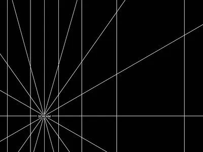 Scream black composition graphic design outline poster sans serif