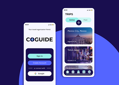 CoGuide: Your Travel Organization Friend branding design graphic design product design travel trips ui ux