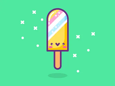 Kawaii Ice Cream cartoon cartoon character cartoon illustration character design cute illustration cuteart ice ice cream illustration kawaii art summer