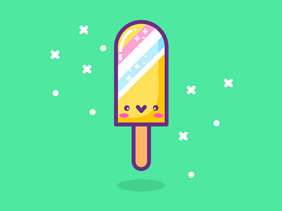 Kawaii Ice Cream cartoon cartoon character cartoon illustration character design cute illustration cuteart ice ice cream illustration kawaii art summer