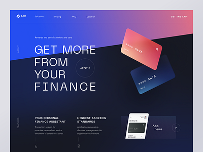 MoBank Website design interface product service startup ui ux website