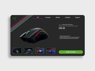 DailyUI #012 - E-Commerce Shop 012 daily daily ui dailyui design e commerce item razer shop shopping ui