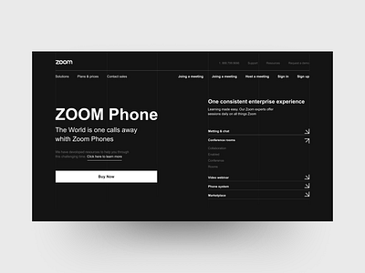 Zoom branding design landing minimalism typography ui ux web