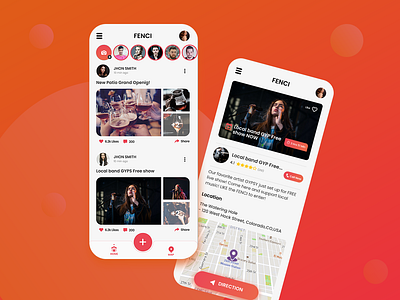 Business social media mobile app app design graphic design media mobile screens social typography ui ui ux design ux