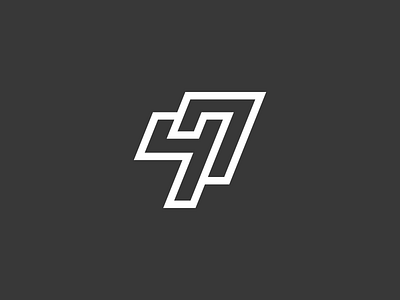 47 Logo 47 logo 47 number logo icon line logo modern logo number 47 logo pictorial mark simple logo