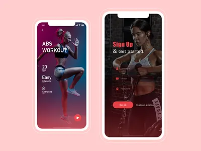 Fitness interface fitness interface graphic design ui