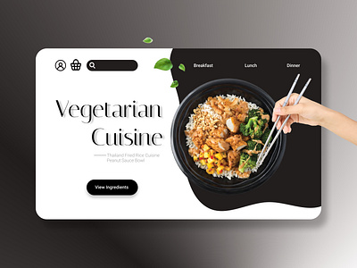 Food Recipe - Header Exploration Website design ui ux