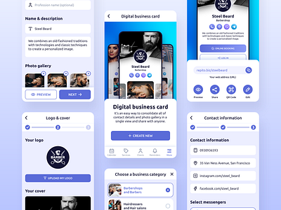 Repito App. Digital Business Card app app design business clean crm crm app digital business card gradient inspiration interface mobile ui ux web website